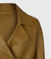 Thumbnail for your product : AllSaints Farren Bonded Leather Mac