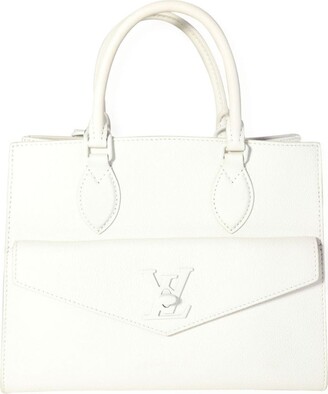 White Louis Vuitton LockMe Cabas Tote Bag – Designer Revival