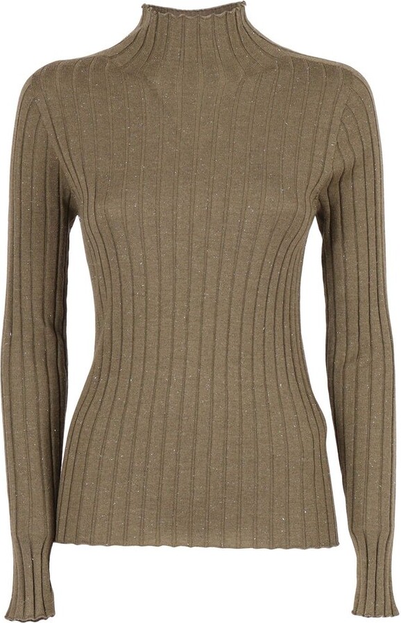 Peserico Glitter-Detaill Ribbed Jumper