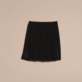Thumbnail for your product : Burberry Two-tone Satin Pleated Skirt