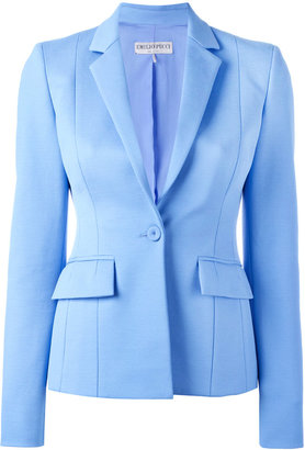 Emilio Pucci classic blazer - women - Silk/Cotton/Linen/Flax/Spandex/Elastane - 40