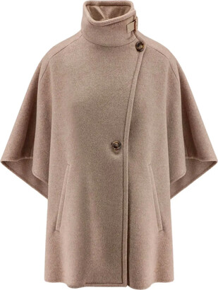 Max Mara Placido Short Cape - ShopStyle Max Mara Placido Short Cape - ShopStyle