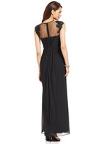 Thumbnail for your product : Patra Illusion Embroidered Empire-Waist Gown