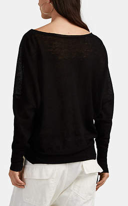 Nili Lotan Women's Ginny Linen V-Neck Sweater - Black