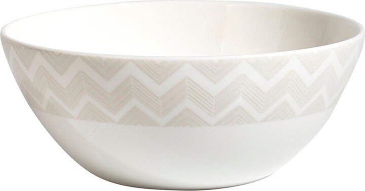 Missoni Home Tableware Soup Bowls ZIG ZAG Set of 6 White diam. 145* H. 2.4\