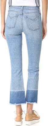 Derek Lam 10 Crosby Jane Mid Rise Flip Flop Flare Jeans