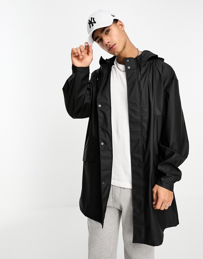 Windbreaker Asos Mens Raincoat ASOS DESIGN Rubberised Rain