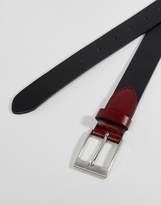 Thumbnail for your product : ASOS Smart Leather Slim Belt With Contrast Keeper