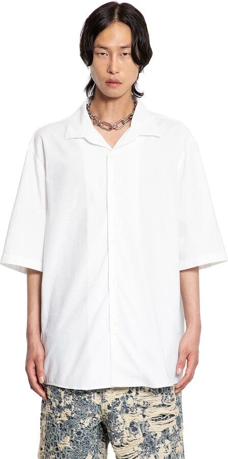 Acne Studios Cotton Poplin Bow Logo Shirt