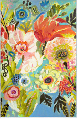 Secret Garden Floral III Washable Area Rug, Power-loomed,Heavenly Softness with Non-Slipping Backing