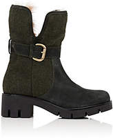 Thumbnail for your product : Mr & Mrs Italy Women's Fur-Collar Suede & Felt Ankle Boots - London Green, Nat