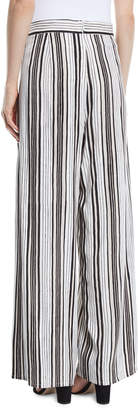 Cupcakes And Cashmere Avah Striped Split Wide-Leg Pants