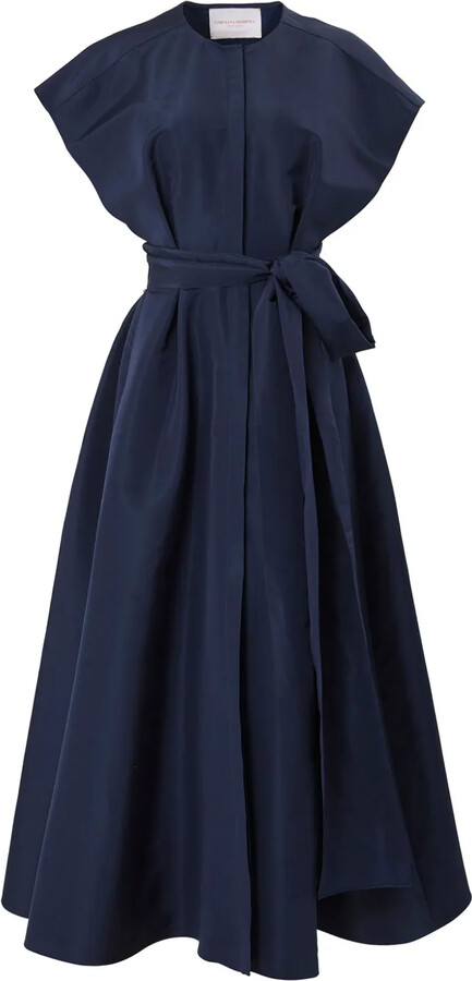 Carolina Herrera Sash-Belt Silk Maxi Dress
