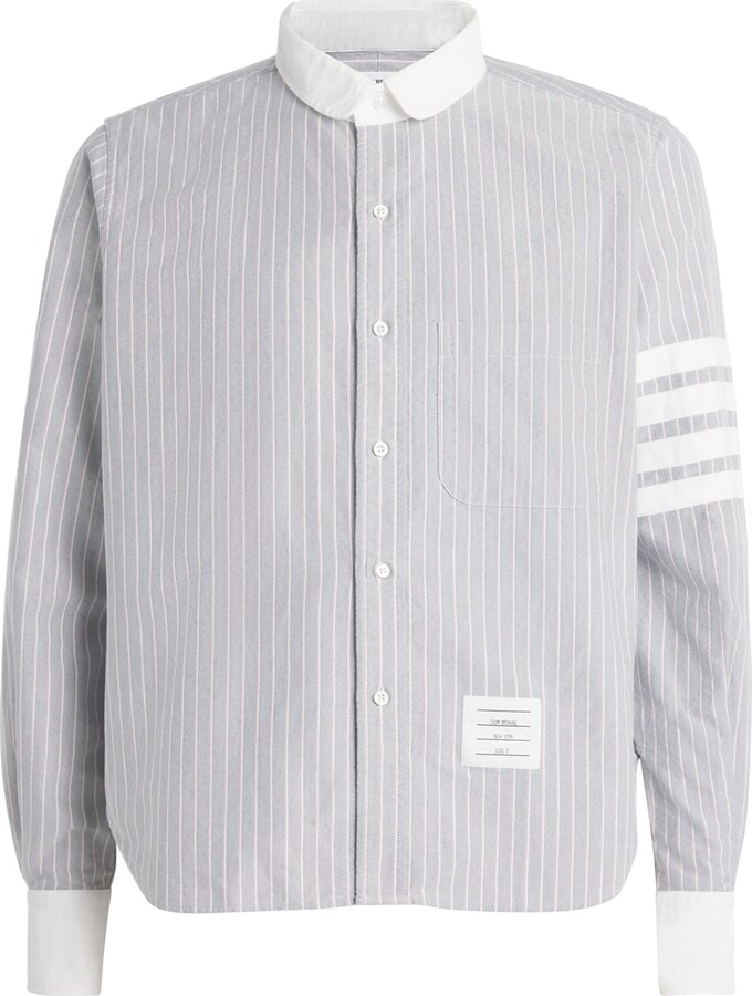 Thom Browne Cotton Stripe 4-Bar Shirt