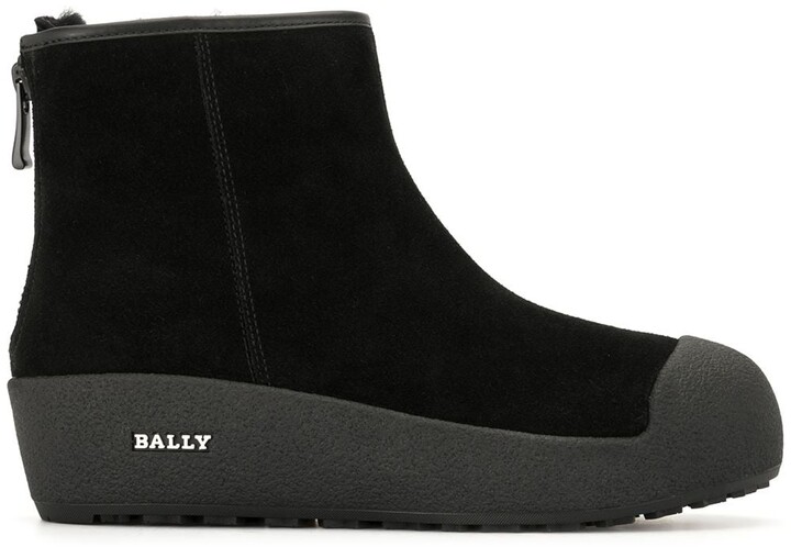 trolley bus episode Patent Bally Platform Leather Ankle Boots - ShopStyle