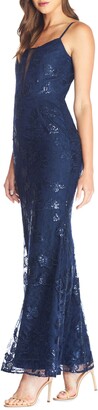 Dress the Population Mara Lace & Sequin Evening Gown