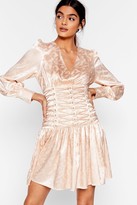 Thumbnail for your product : Nasty Gal Womens Satin Corset Long Sleeve Mini Dress - White - L