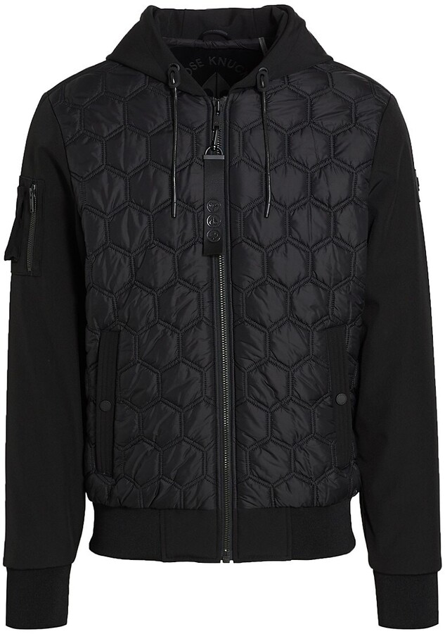 Mens Black Quilted Bomber Jacket | Shop the world's largest 