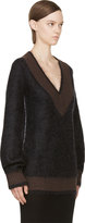 Thumbnail for your product : Calvin Klein Collection Grey & Brown Mohair Pepper Runway Sweater