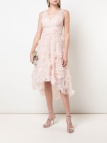 Thumbnail for your product : Marchesa Notte Floral Detail High Low Dress