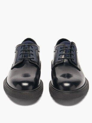 Paul Smith Mac Neoprene-tongue Leather Derby Shoes - Black