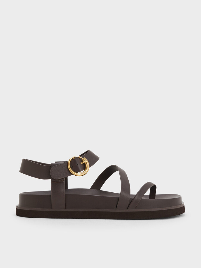 Charles Keith Kirke Buckled Double-Strap Sandals ShopStyle