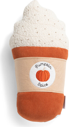 TJMAXX 9X16 Pumpkin Spice Shaped Pillow, Polyester