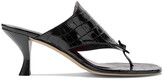 Thumbnail for your product : STAUD Keith Croc-effect Leather Mules