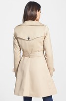 Thumbnail for your product : Trina Turk 'Gwyneth' Flared Wool Gabardine Trench Coat (Regular & Petite)