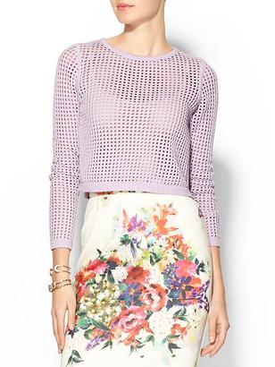 Rebecca Taylor Mesh Cropped Pullover