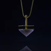 Thumbnail for your product : Om D'eon Rose Quartz Pyramid Necklace