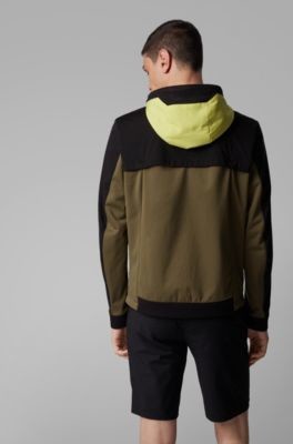 HUGO BOSS Soft-shell jacket in water-repellent stretch fabric