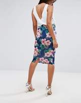 Thumbnail for your product : ASOS Maternity Over The Bump Longer Line Midi Skirt In Floral Print