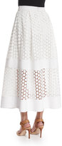 Thumbnail for your product : Nicholas Geometric-Lace Ball Skirt, White