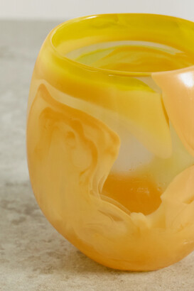 Dinosaur Designs Rock Large 9.5cm Swirled Resin Cup - Yellow