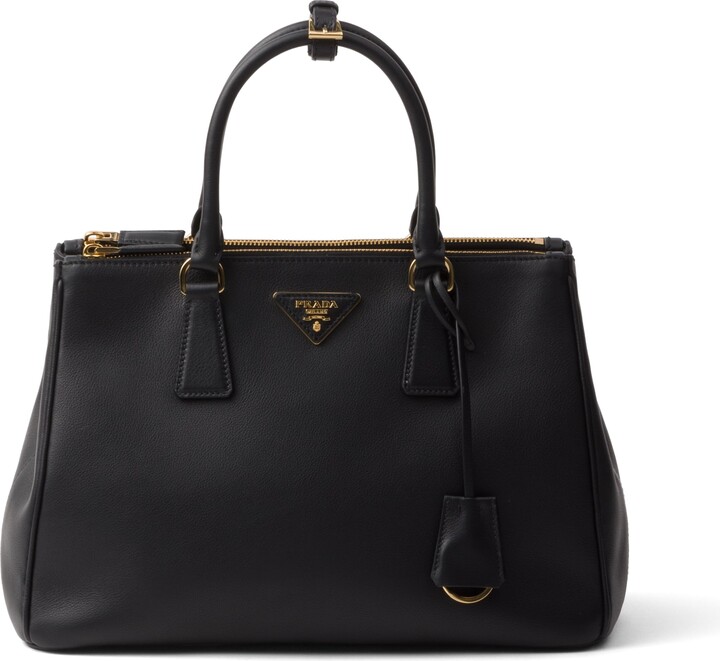 Prada Galleria Large Leather Bag Woman Black