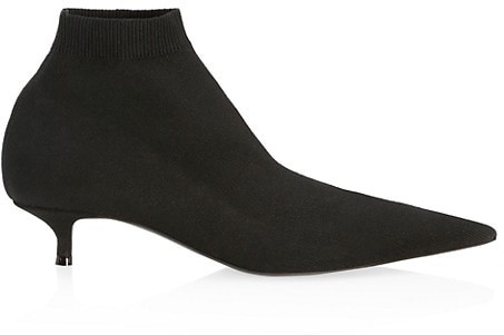 sock booties kitten heel