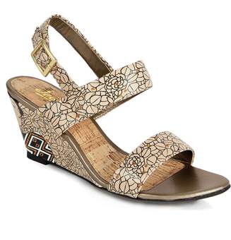 Icon Shoes Crystal Covered Wedge Sandal.