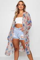 Thumbnail for your product : boohoo Plus Floral Midi Length Kimono