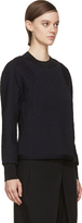 Thumbnail for your product : 3.1 Phillip Lim Navy Flocked Cable Knit Pullover