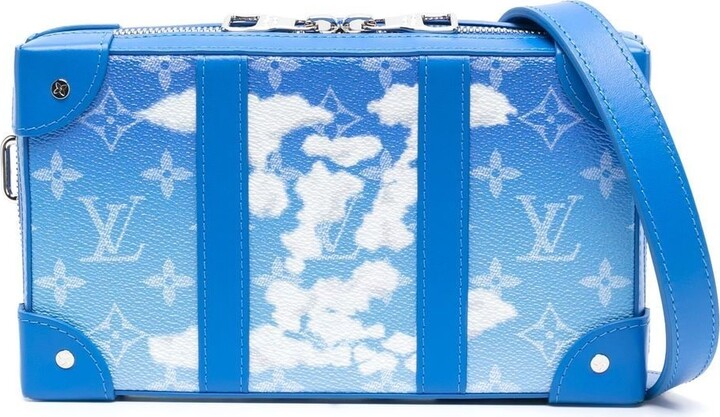 Louis Vuitton Soft Trunk Mini Blue Canvas Shoulder Bag (Pre-Owned)