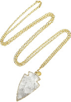 Thumbnail for your product : Dara Ettinger Gold-plated quartz necklace