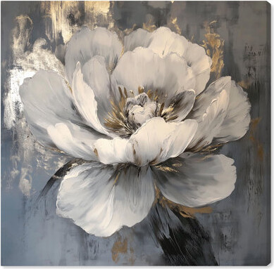 Art Remedy Ivory Incarnation II Canvas Luxe Flower Art