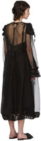 Thumbnail for your product : Renli Su Black Silk Sheer Puffed Dress
