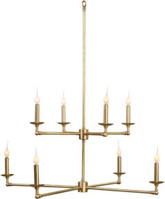 Lowcountry Originals Brass 8 Light Chandelier