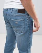 Thumbnail for your product : Armani Jeans Slim Fit Jeans Light Wash