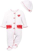 Thumbnail for your product : Little Me Dotted Hat & Footie Set (Baby Girls)