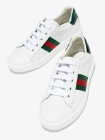 Thumbnail for your product : Gucci Children Ace Web-stripe sneakers