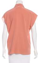 Thumbnail for your product : Nicole Miller Short Sleeve Silk Top