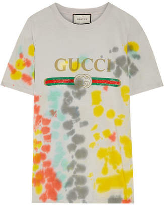 Gucci Printed Tie-dyed Cotton-jersey T-shirt